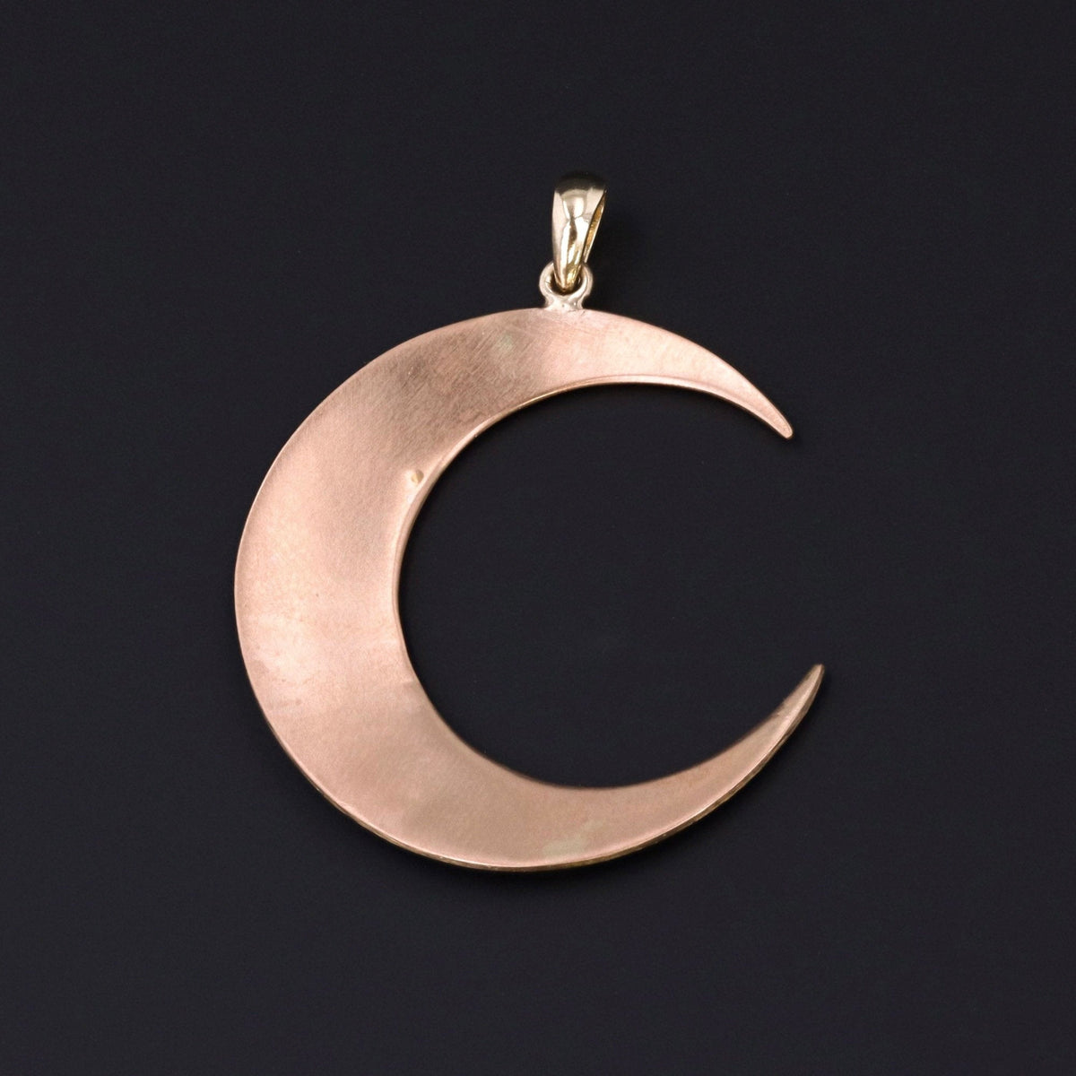 Crescent Moon Pendant | Turquoise Glass Crescent Moon Pendant - Trademark Antiques