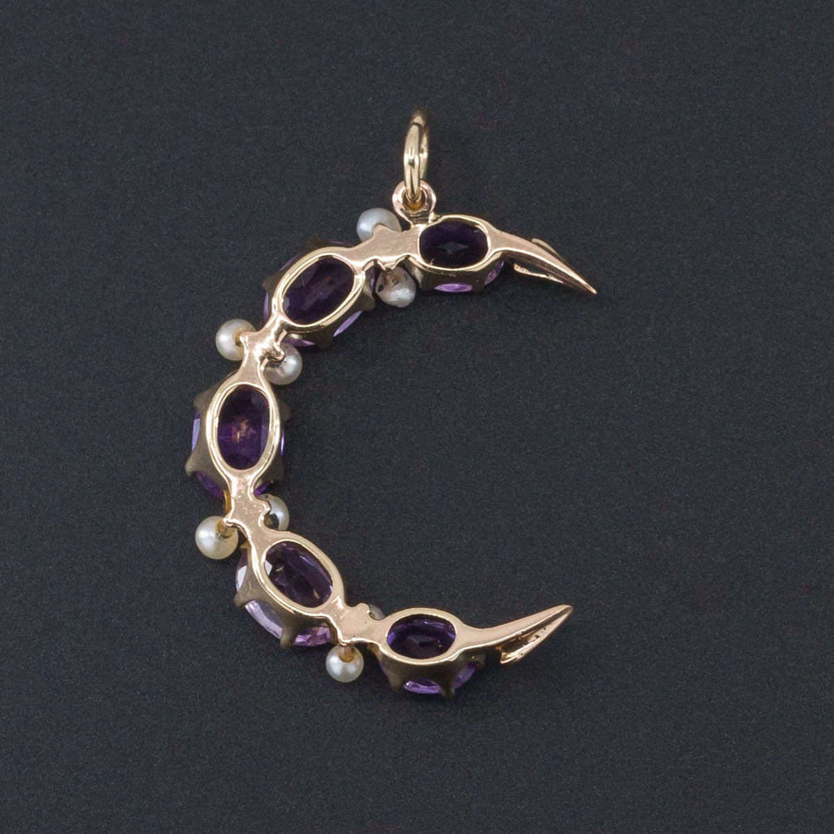 Crescent Moon Pendant | Vintage Crescent Pendant - Trademark Antiques