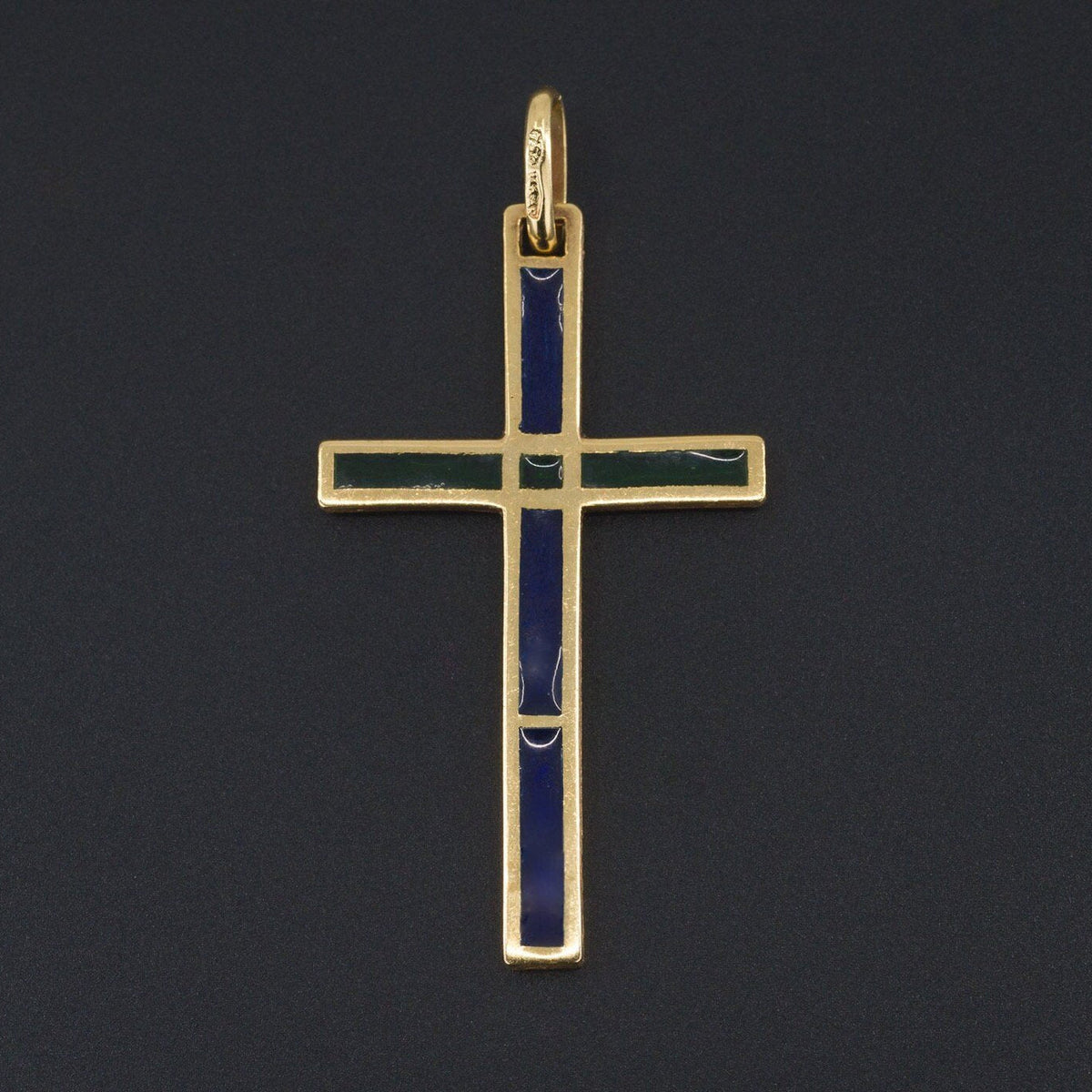 Cross Pendant | Plique a Jour Enamel Cross Pendant - Trademark Antiques