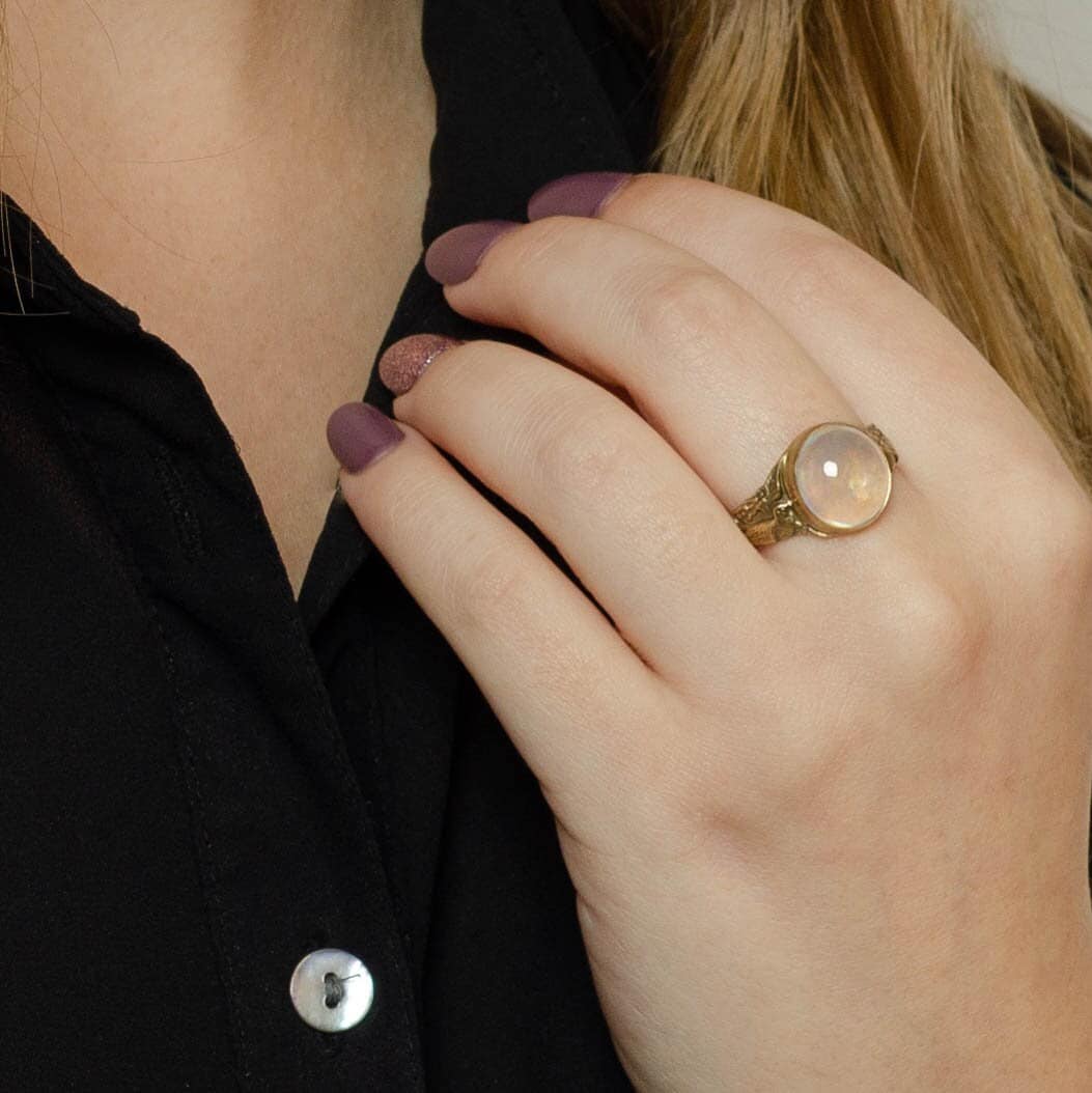 Crystal Opal Ring | 14k Gold Opal Bird Ring - Trademark Antiques