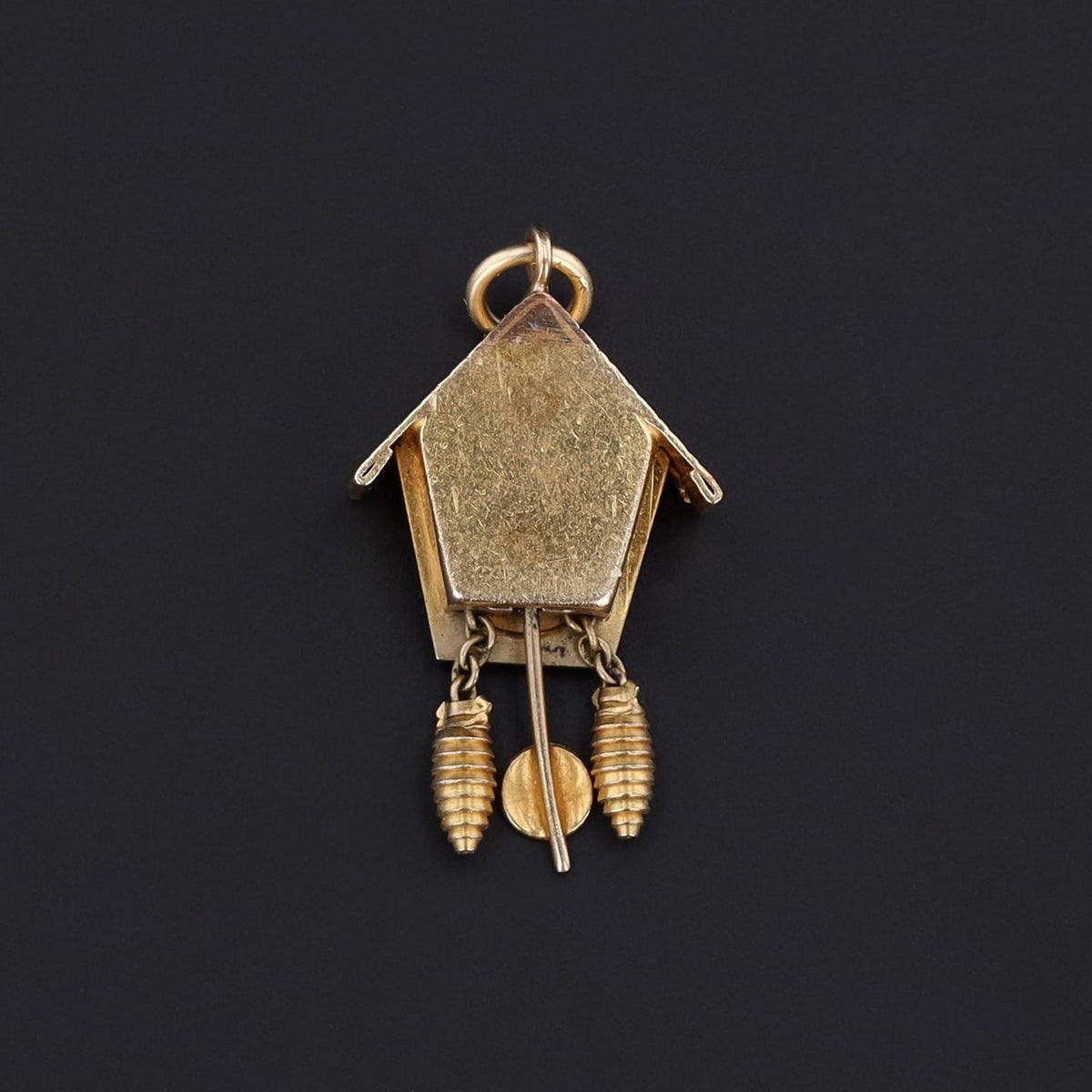Cuckoo Clock Charm | 10k Gold Charm - Trademark Antiques
