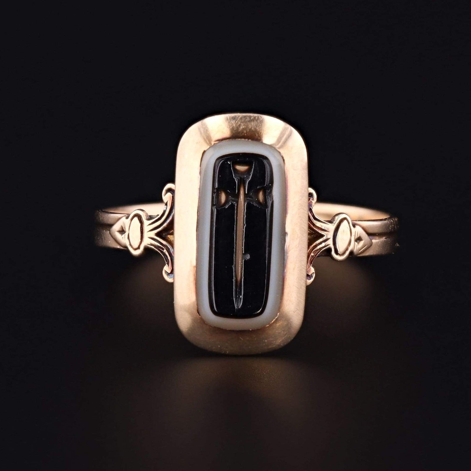 Dagger Ring | Intaglio Ring - Trademark Antiques