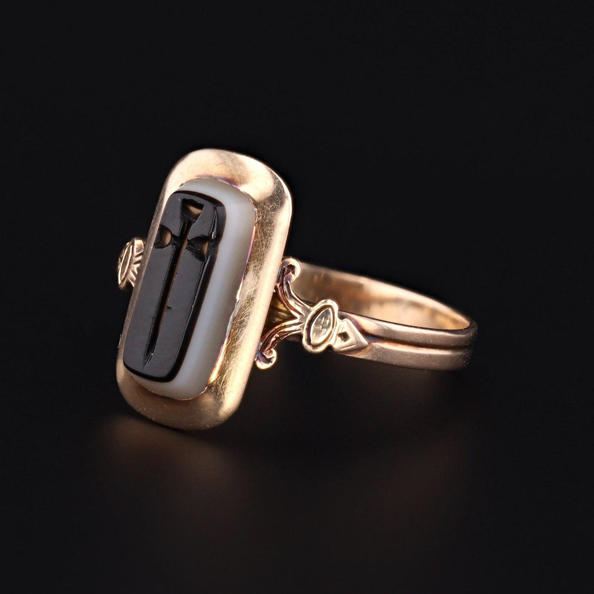 Dagger Ring | Intaglio Ring - Trademark Antiques