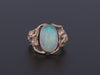Opal Floral Woman Ring of 14k Gold