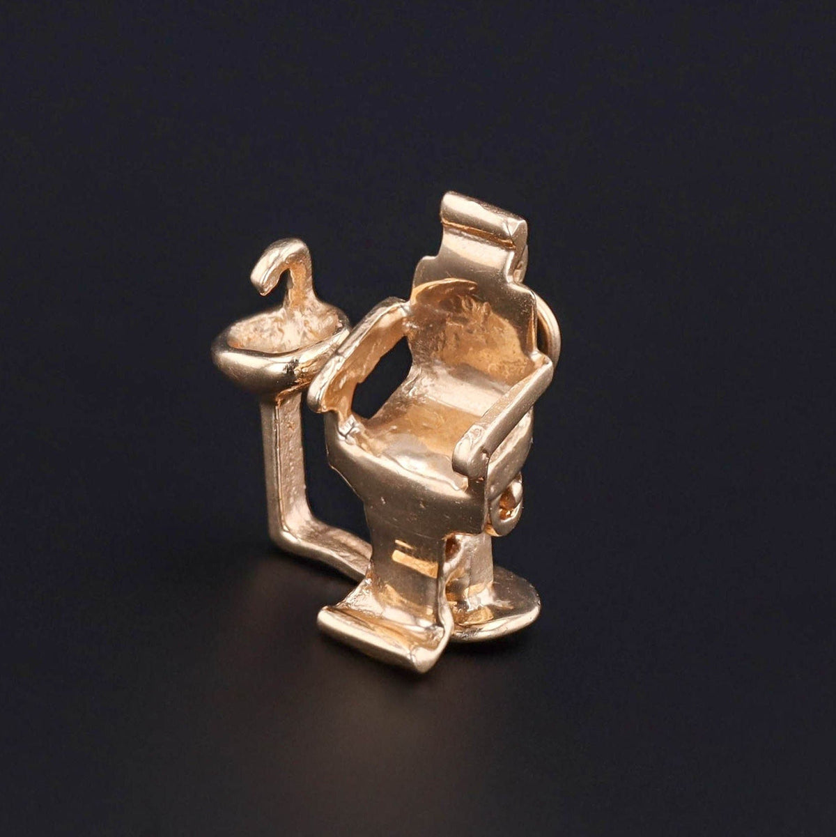 Dental Chair Charm | 14k Gold Charm - Trademark Antiques