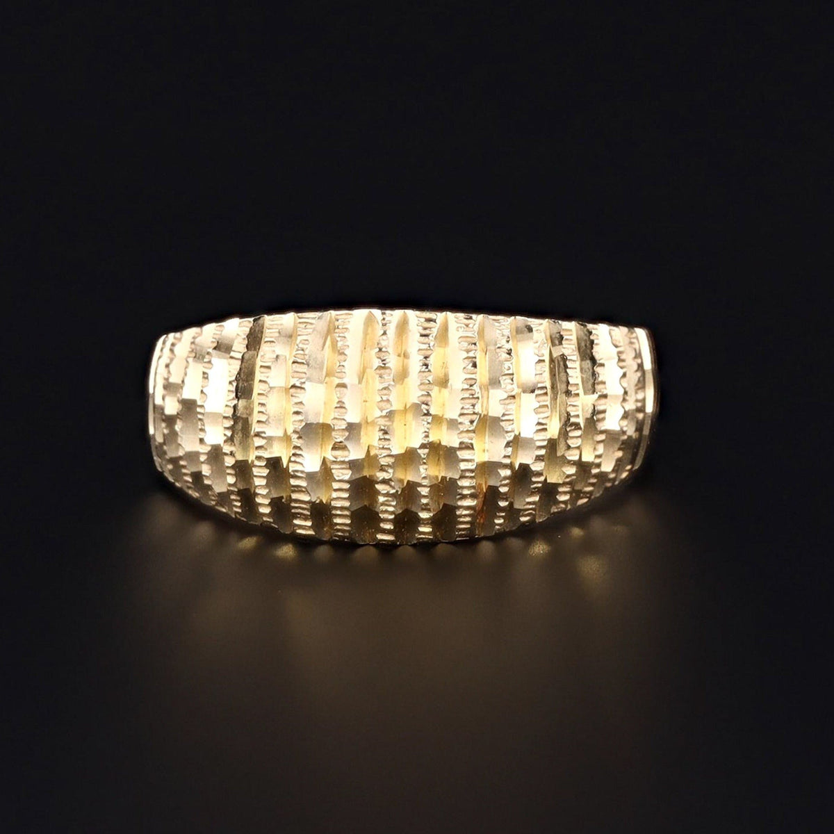 Diamond Cut Gold Ring | 14k Gold Ring - Trademark Antiques