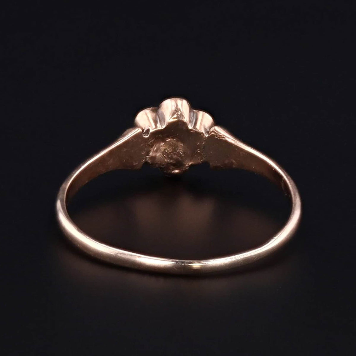 Diamond &amp; Demantoid Garnet Flower Ring | Antique Ring - Trademark Antiques