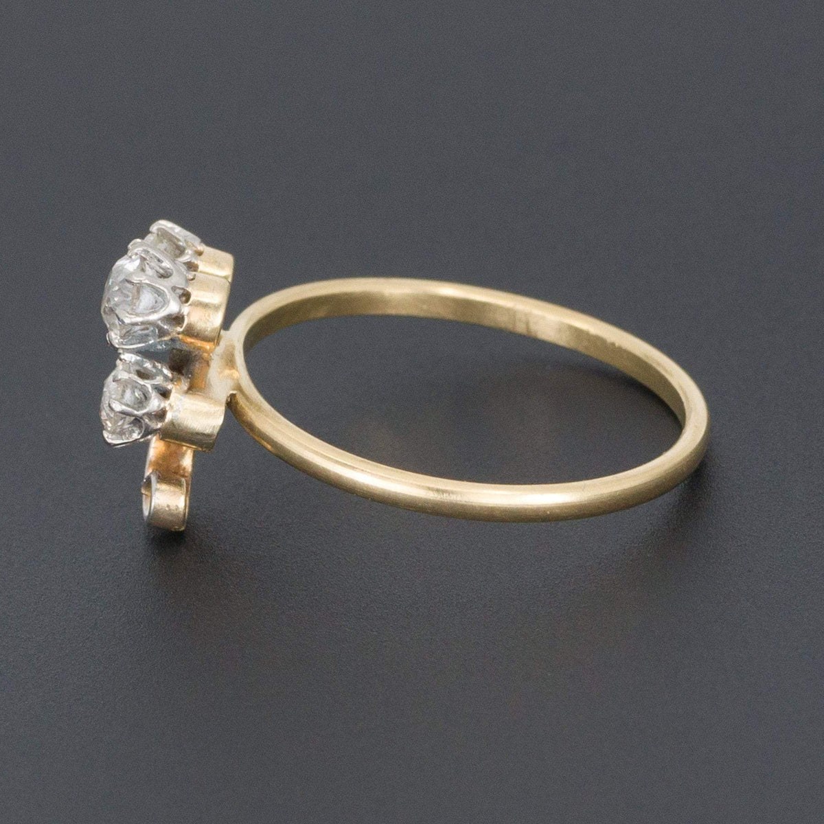 Diamond Flower Ring | Antique Flower Ring - Trademark Antiques
