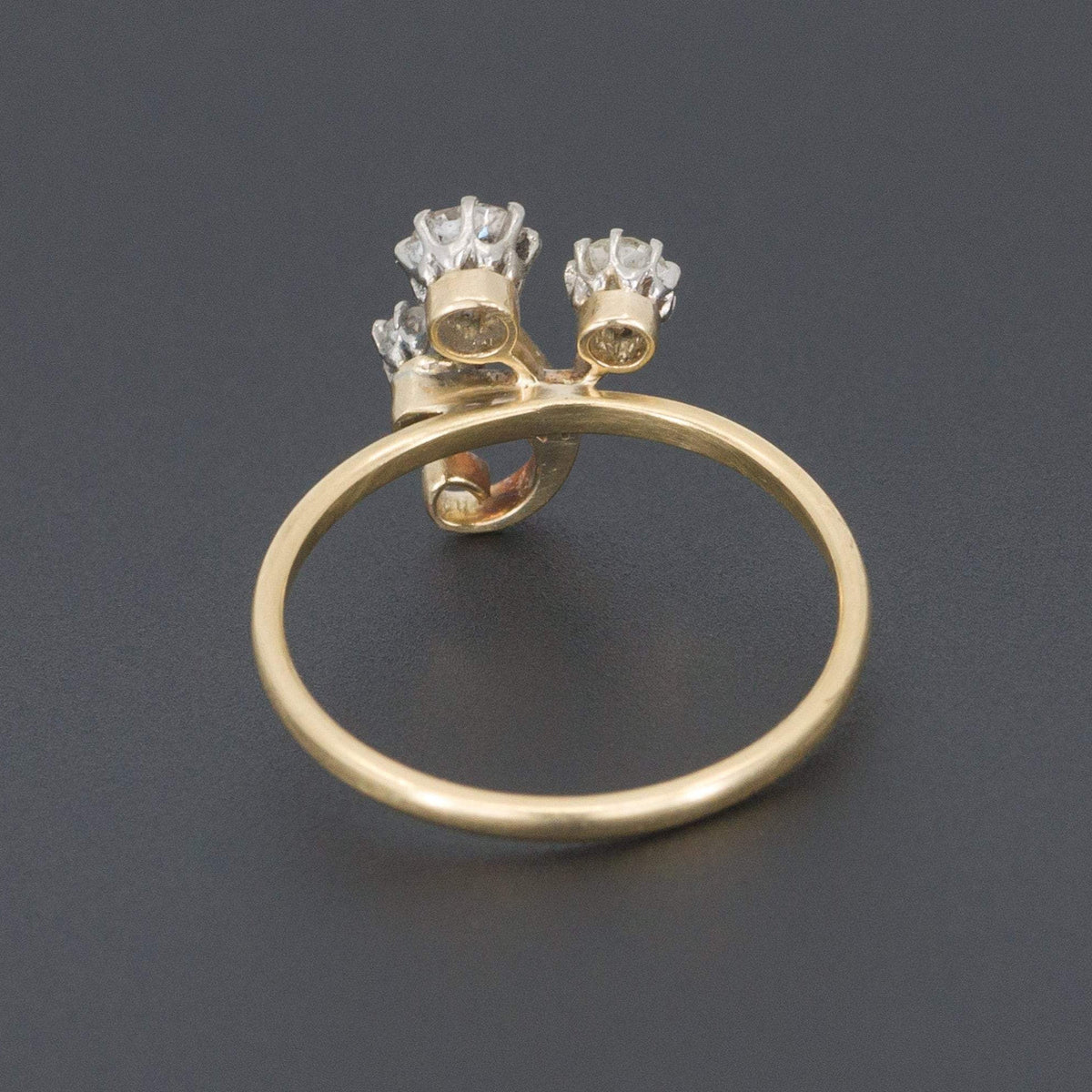 Diamond Flower Ring | Antique Flower Ring - Trademark Antiques