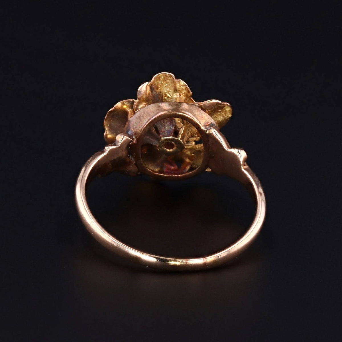 Diamond Flower Ring | Gold Flower Ring - Trademark Antiques