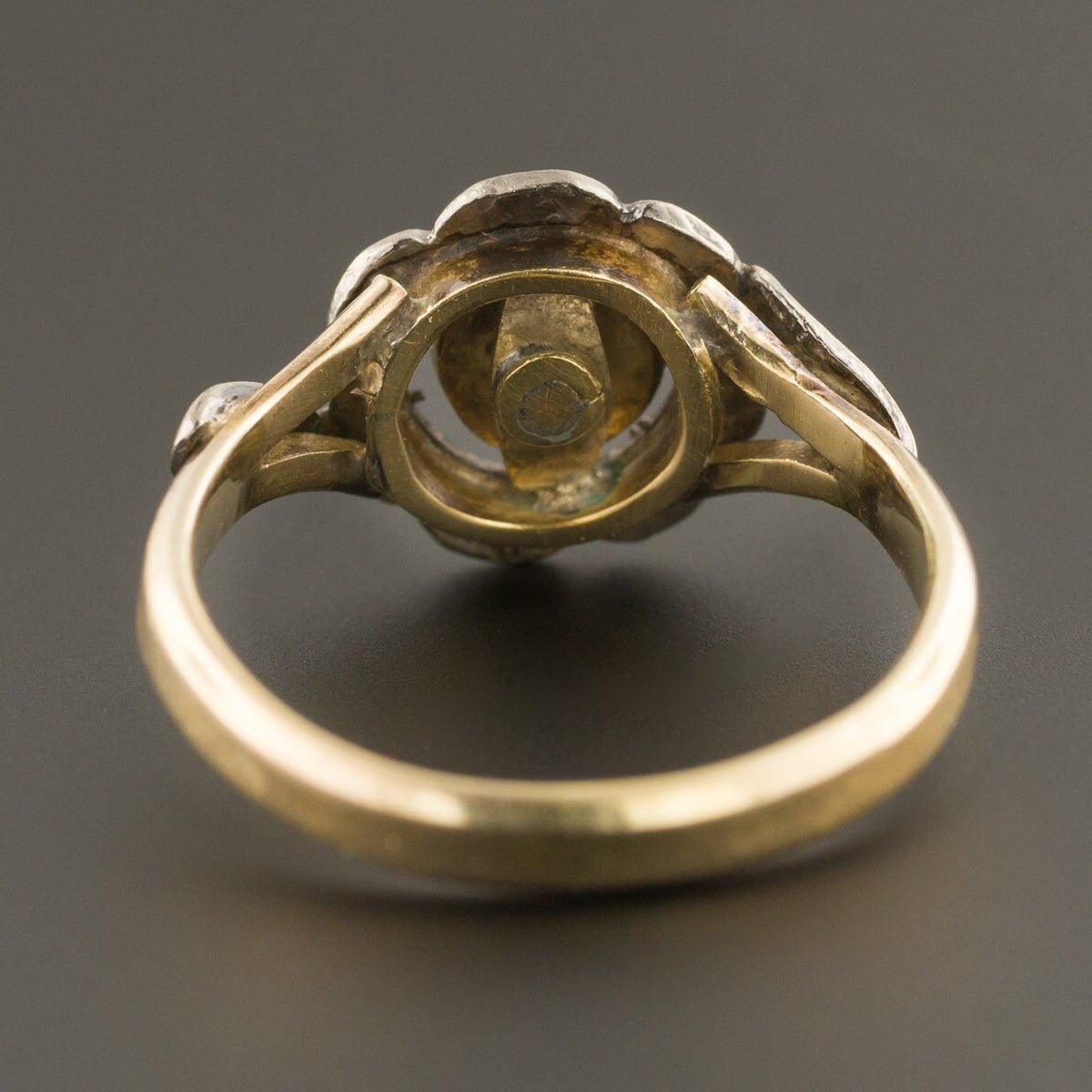 Diamond Flower Ring | Rose Cut Diamond Ring - Trademark Antiques