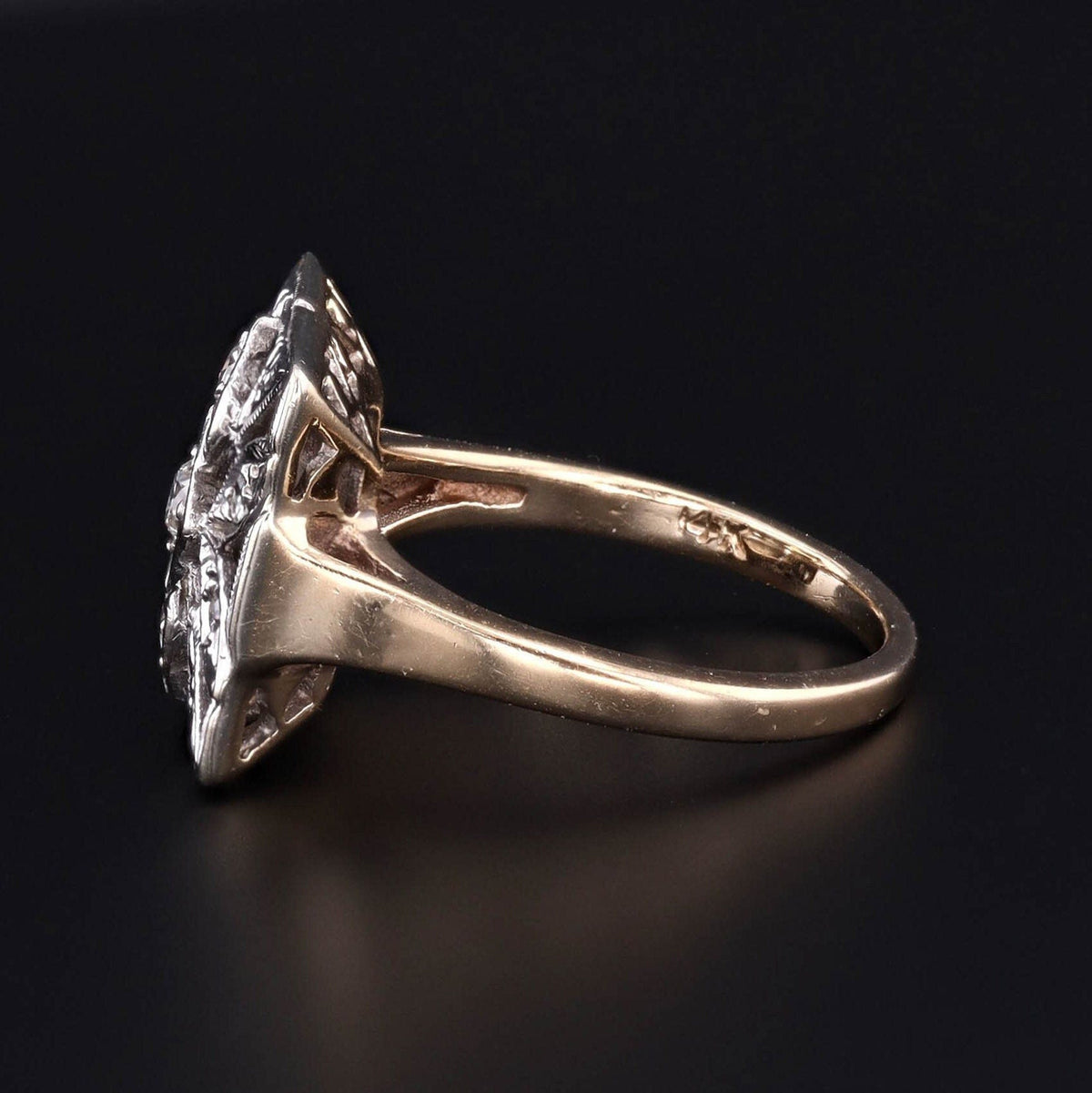 Diamond Ring | 14k Gold &amp; Diamond Ring - Trademark Antiques
