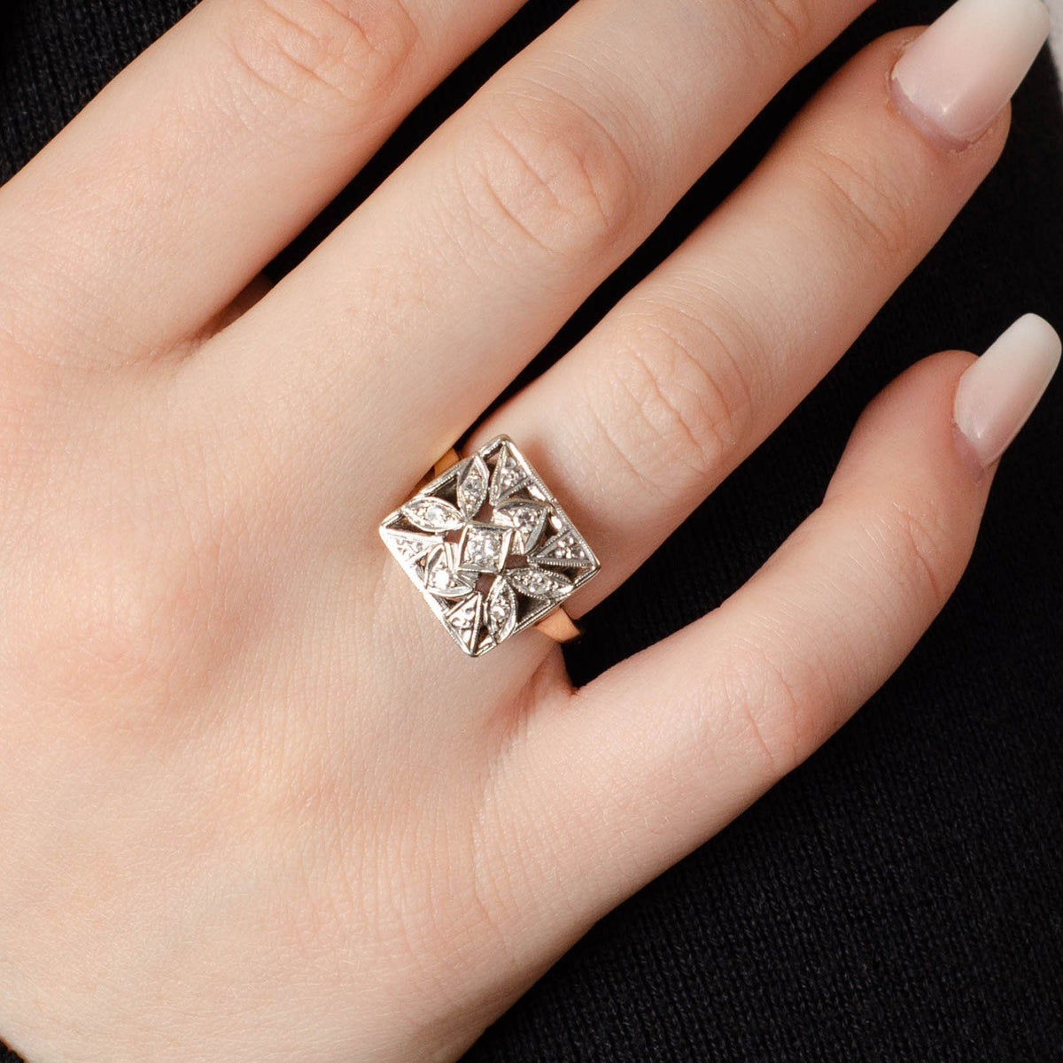 Diamond Ring | 14k Gold &amp; Diamond Ring - Trademark Antiques
