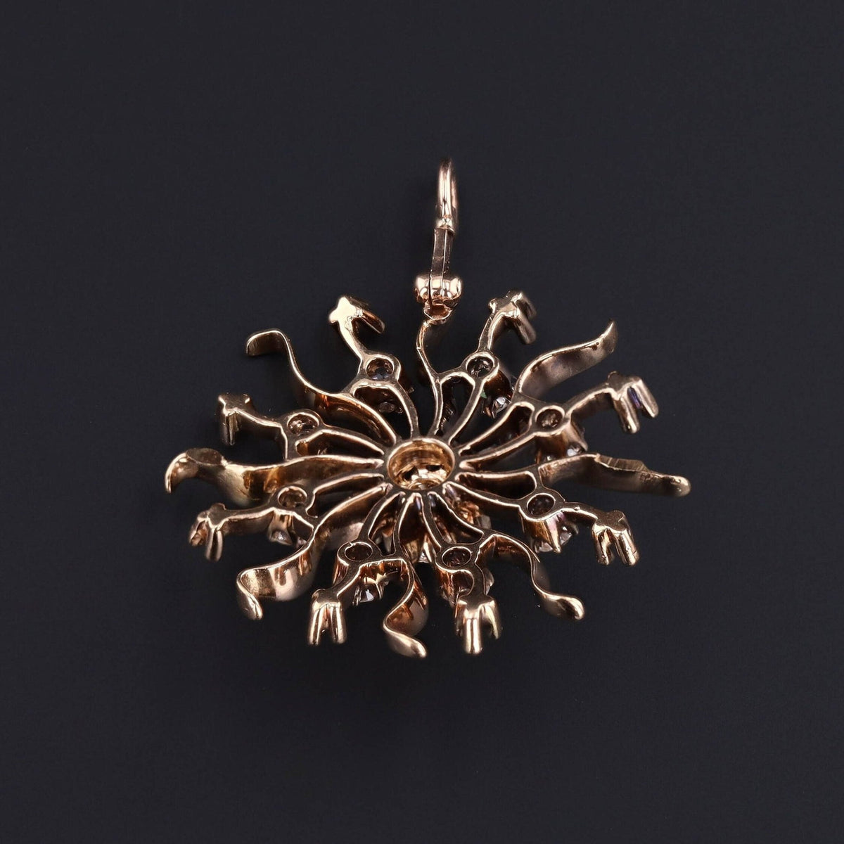 Diamond Star Pendant | 14k Gold &amp; Diamond Pendant - Trademark Antiques