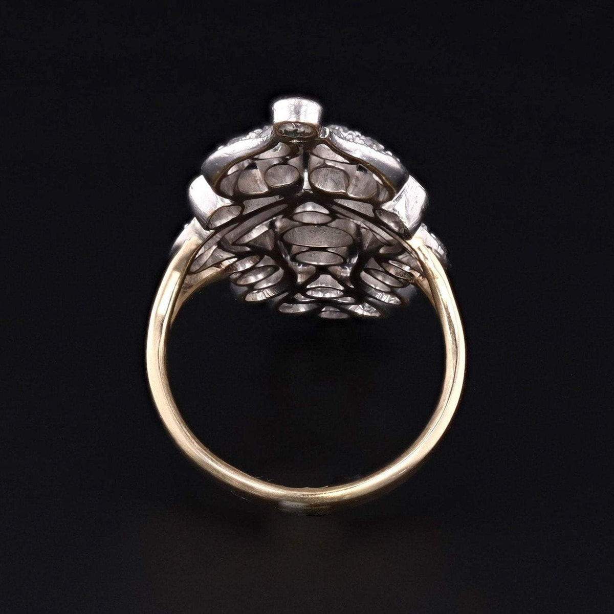 Diamond Statement Ring | Antique Brooch Conversion Ring - Trademark Antiques