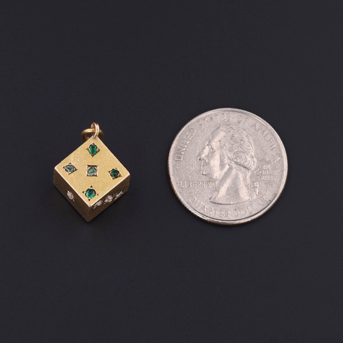 Dice Pendant | Gemstone Charm - Trademark Antiques