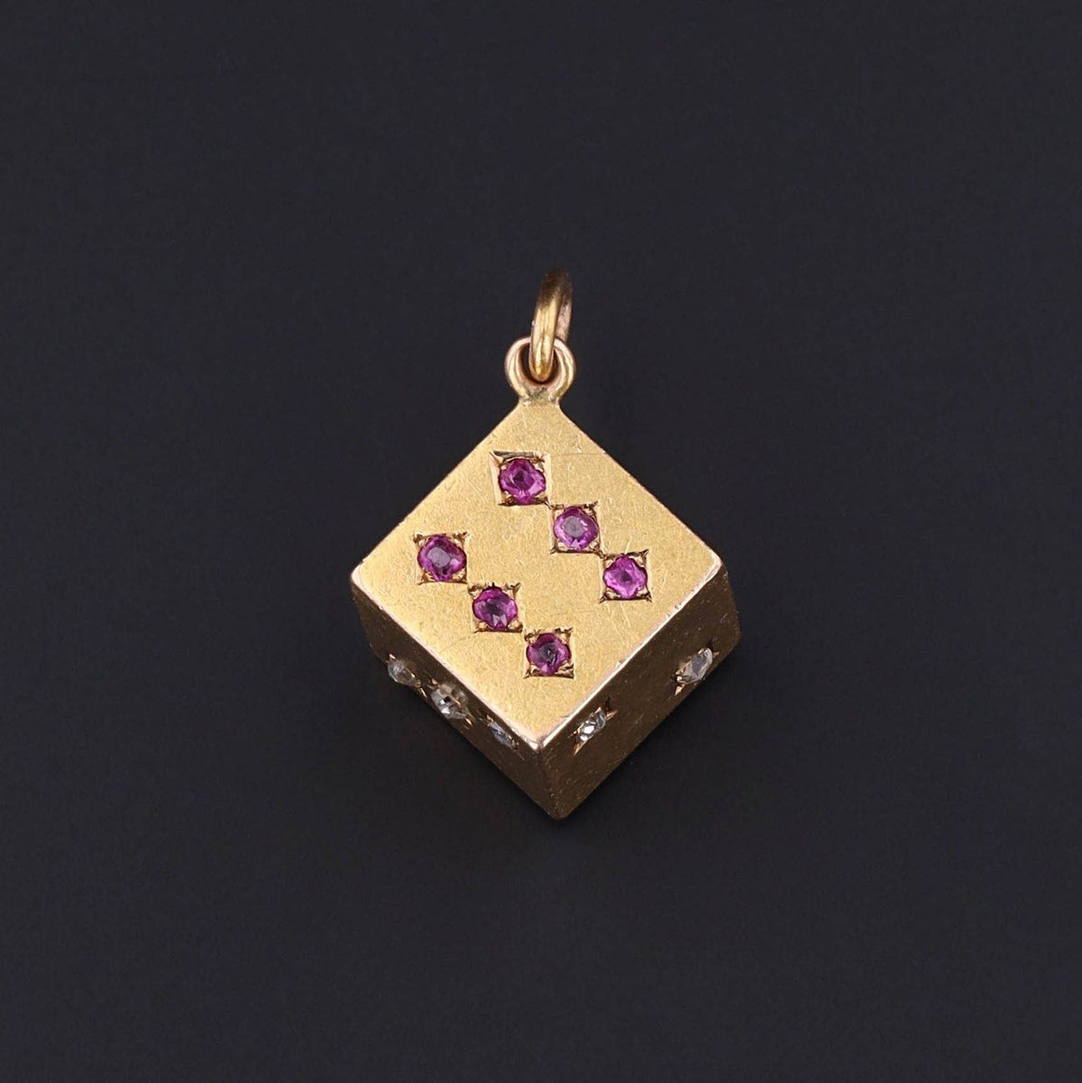 Dice Pendant | Gemstone Charm - Trademark Antiques