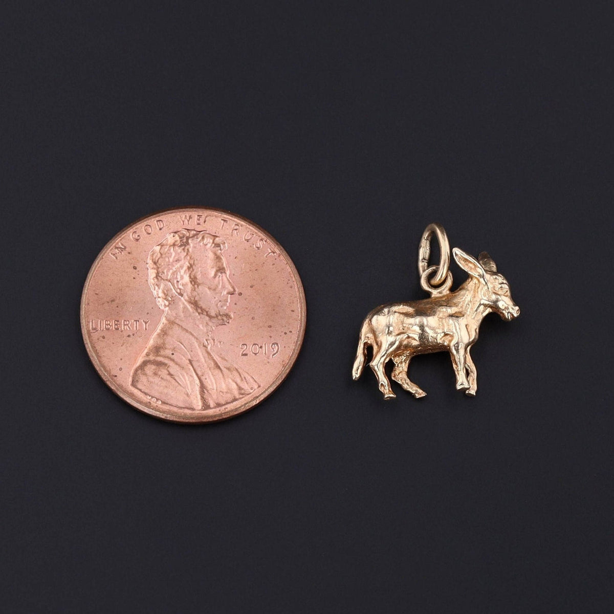 Donkey Charm | 14k Gold Charm - Trademark Antiques