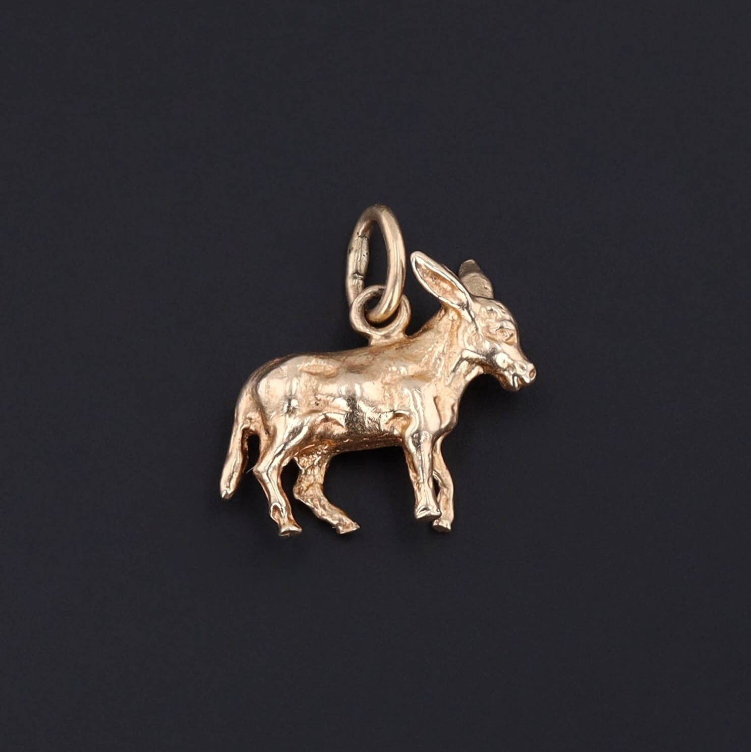 Donkey Charm | 14k Gold Charm - Trademark Antiques