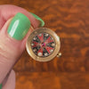Antique Roulette Wheel Movable Charm of 18k Gold
