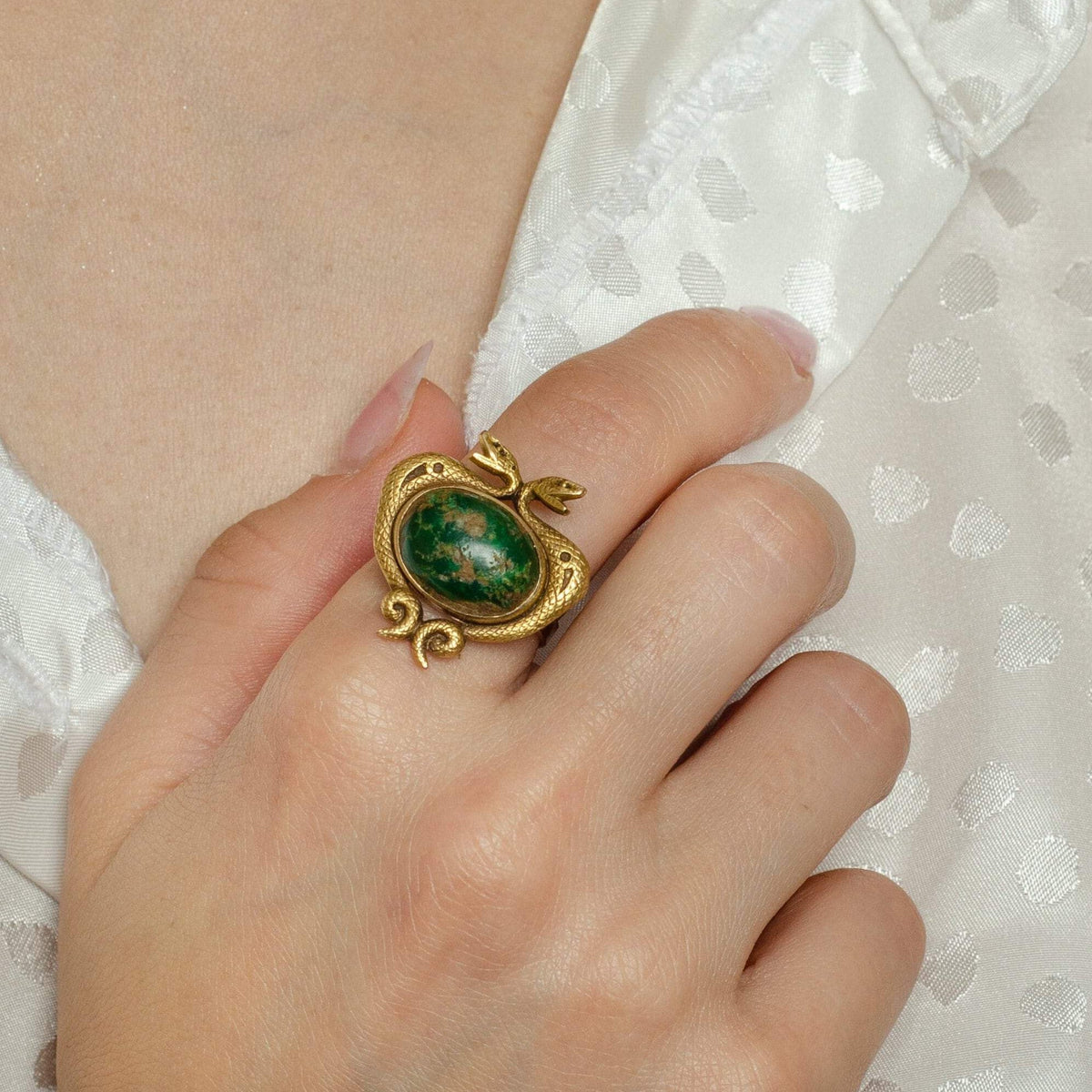 Egyptian Revival Ring | Turquoise Ring - Trademark Antiques