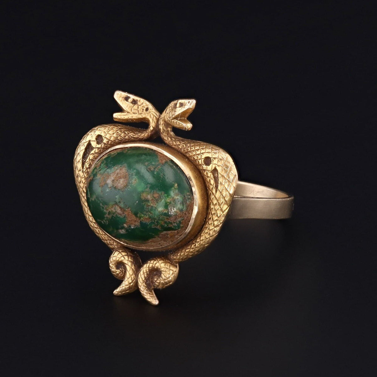 Egyptian Revival Ring | Turquoise Ring - Trademark Antiques