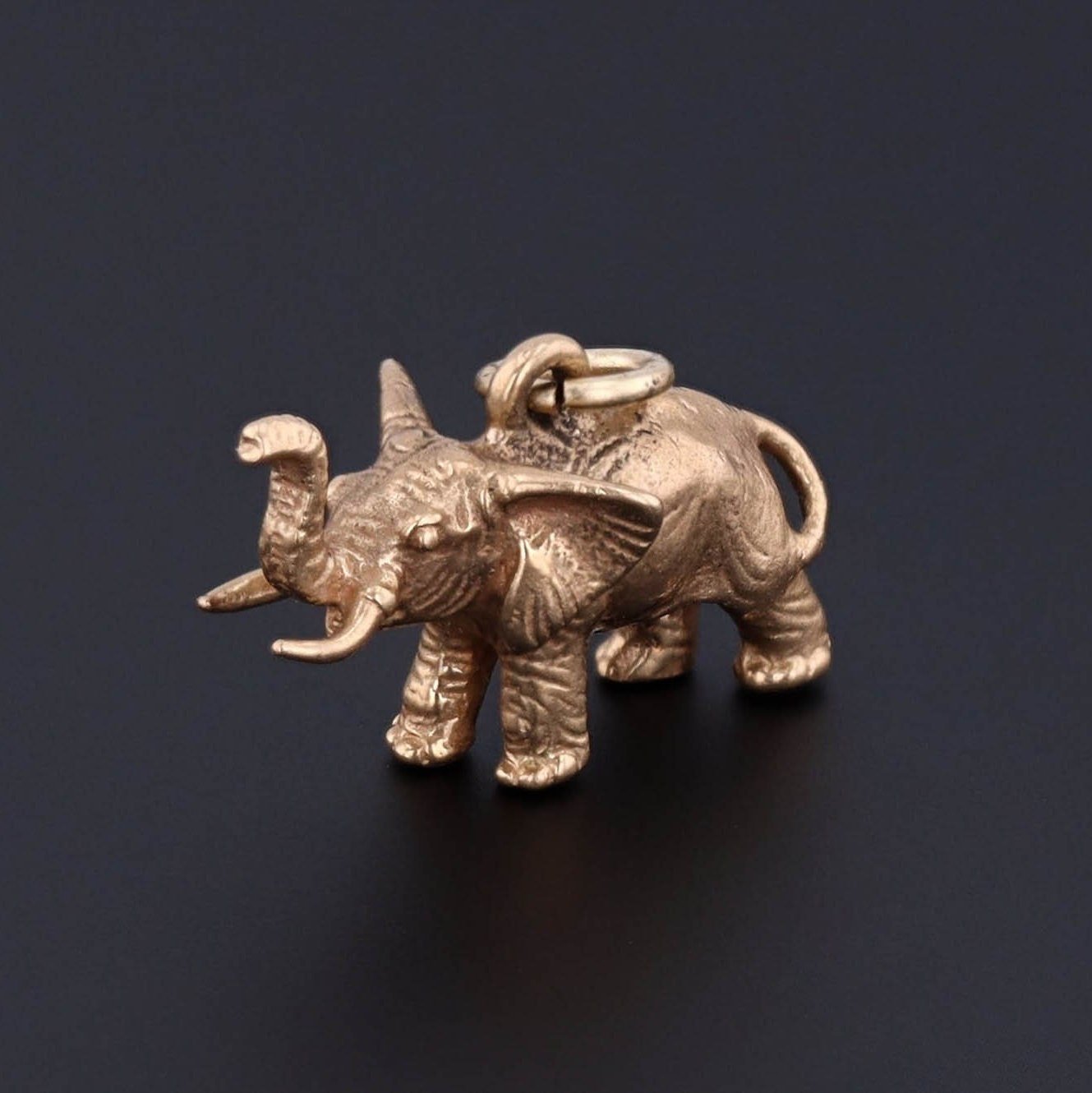 Elephant Charm | 14k Gold Charm - Trademark Antiques