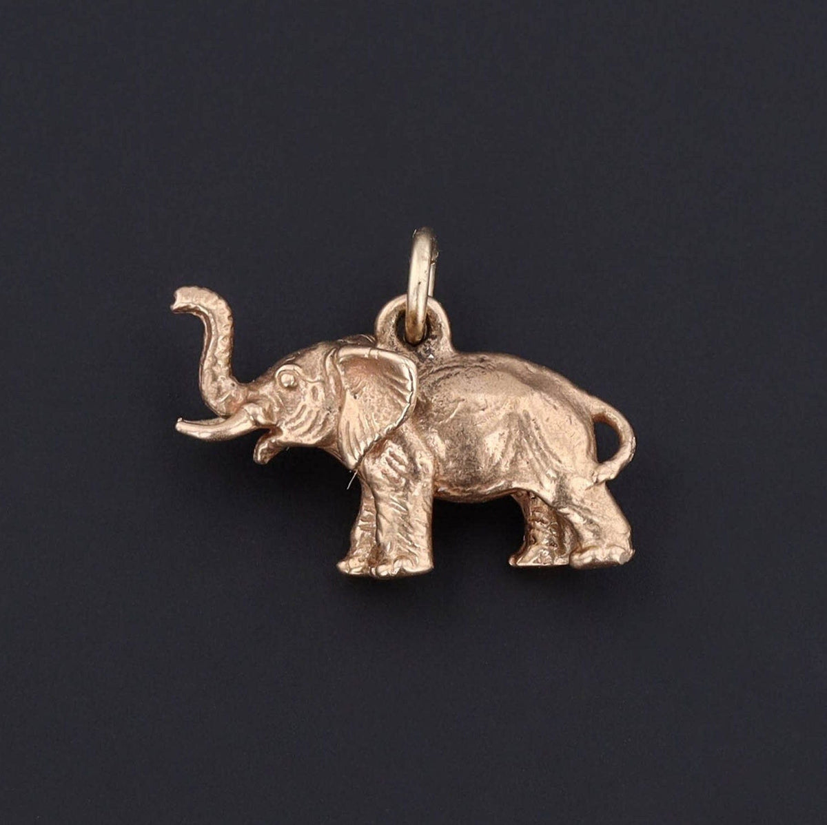 Elephant Charm | 14k Gold Charm - Trademark Antiques