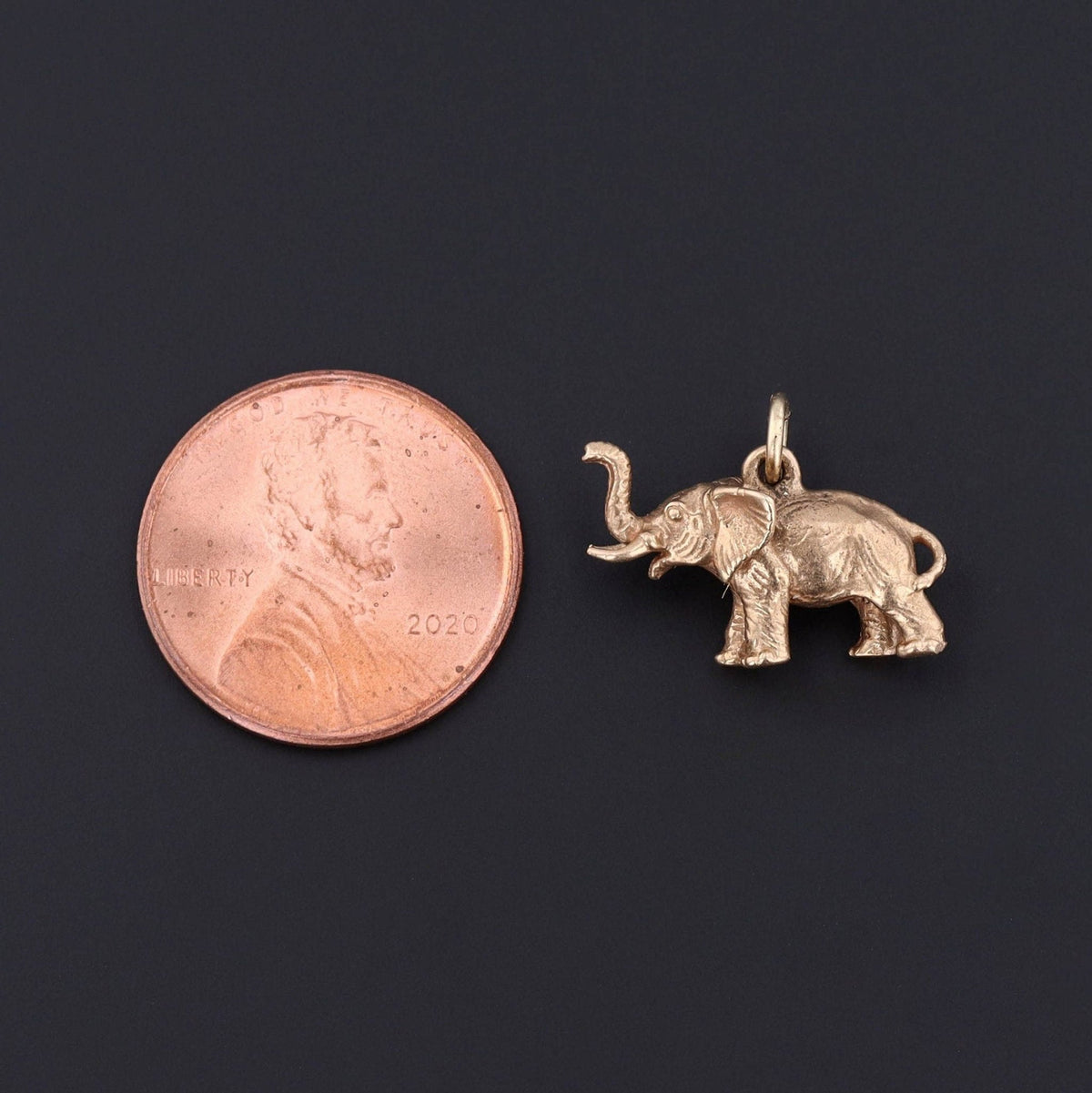 Elephant Charm | 14k Gold Charm - Trademark Antiques