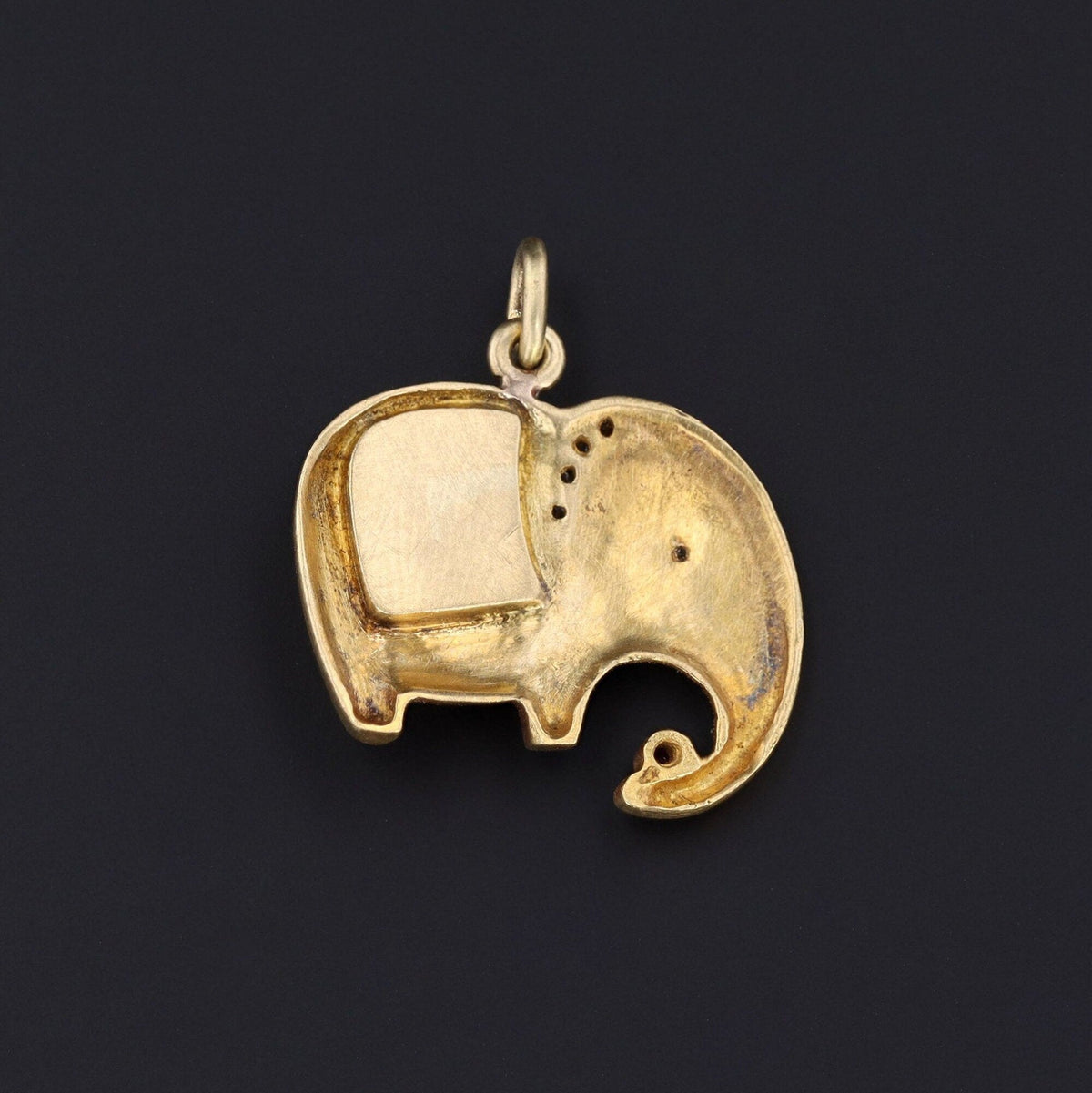 Elephant Charm | 18k Gold Elephant Charm - Trademark Antiques