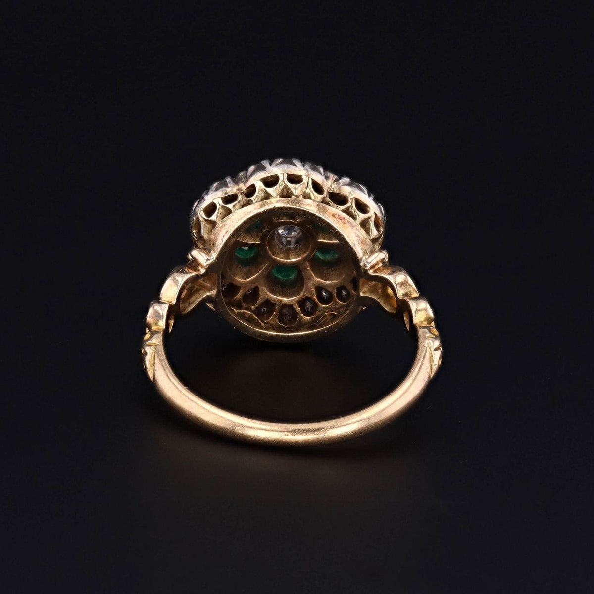 Emerald Ring | Flower Ring - Trademark Antiques