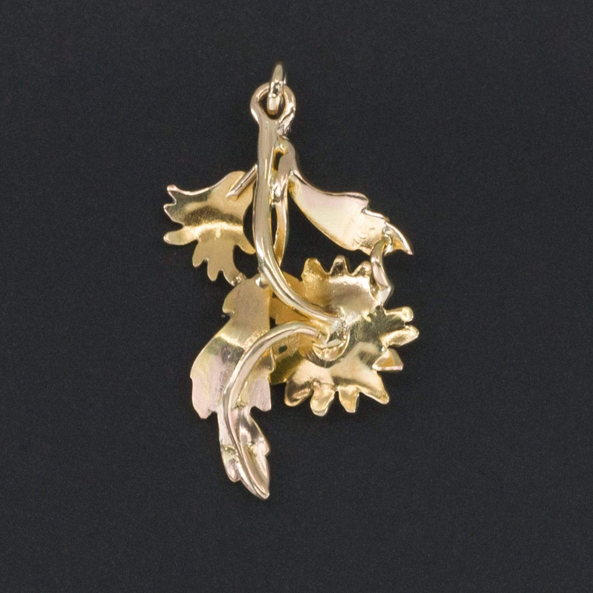 Enamel Flower Charm | 14k Gold Flower Charm - Trademark Antiques