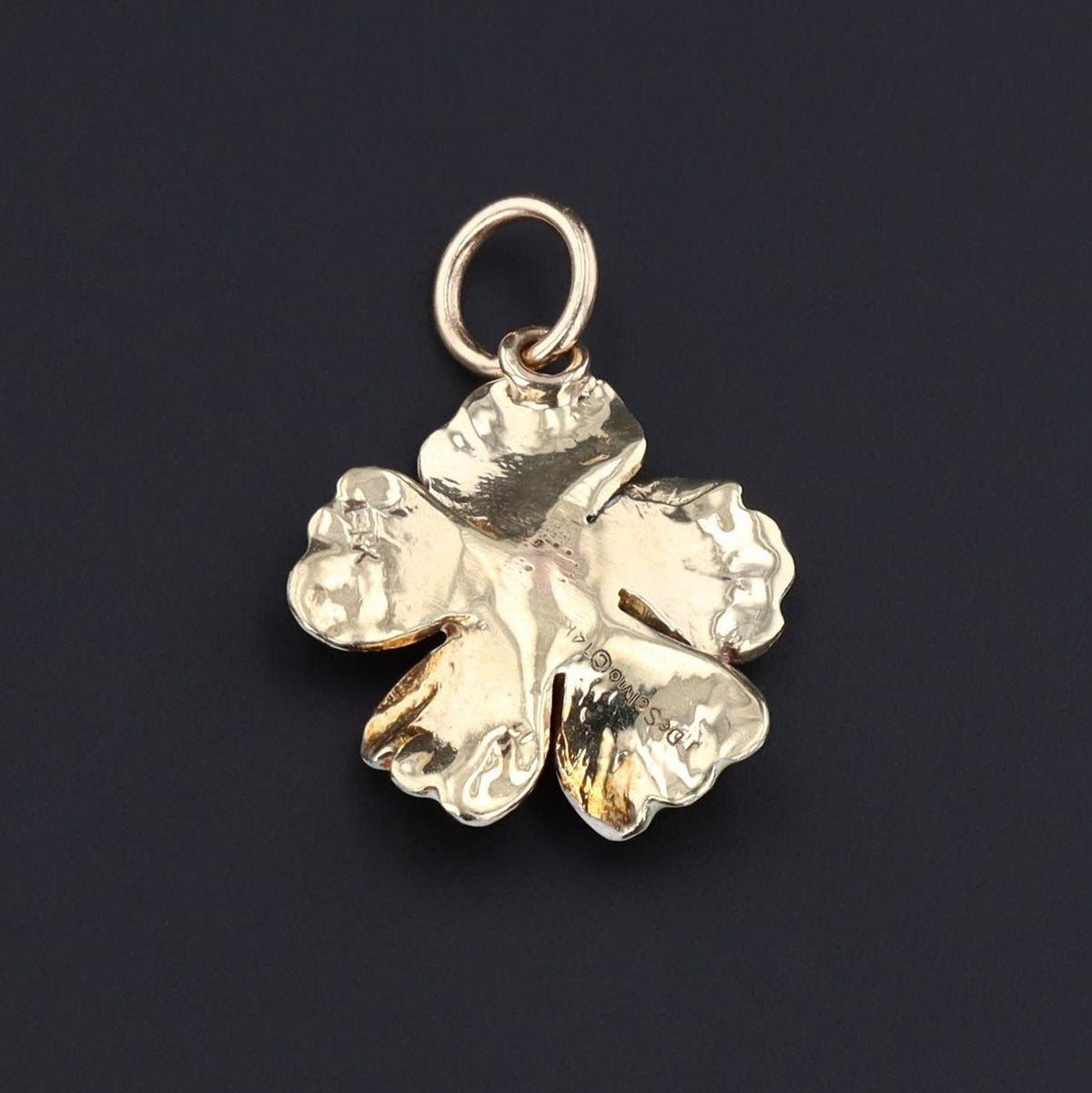 Enamel Flower Charm | Yellow Enamel Flower Charm - Trademark Antiques