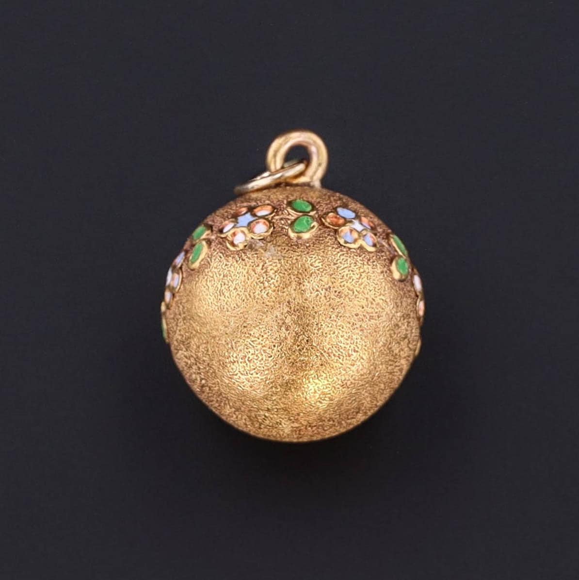 Enamel Flower Pendant | 14k Gold Pendant - Trademark Antiques