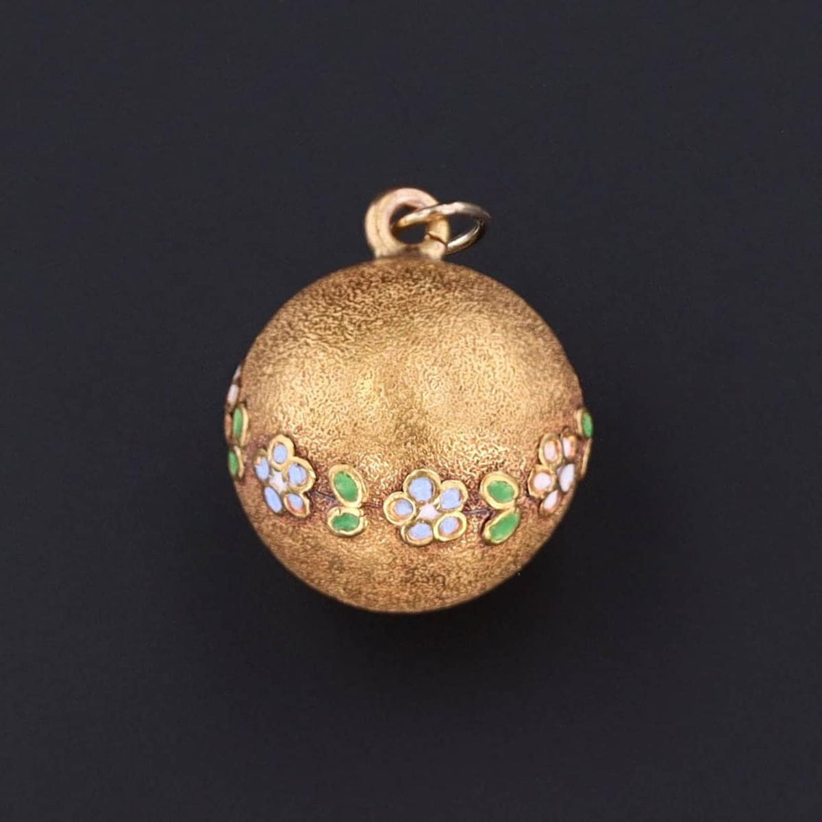 Enamel Flower Pendant | 14k Gold Pendant - Trademark Antiques