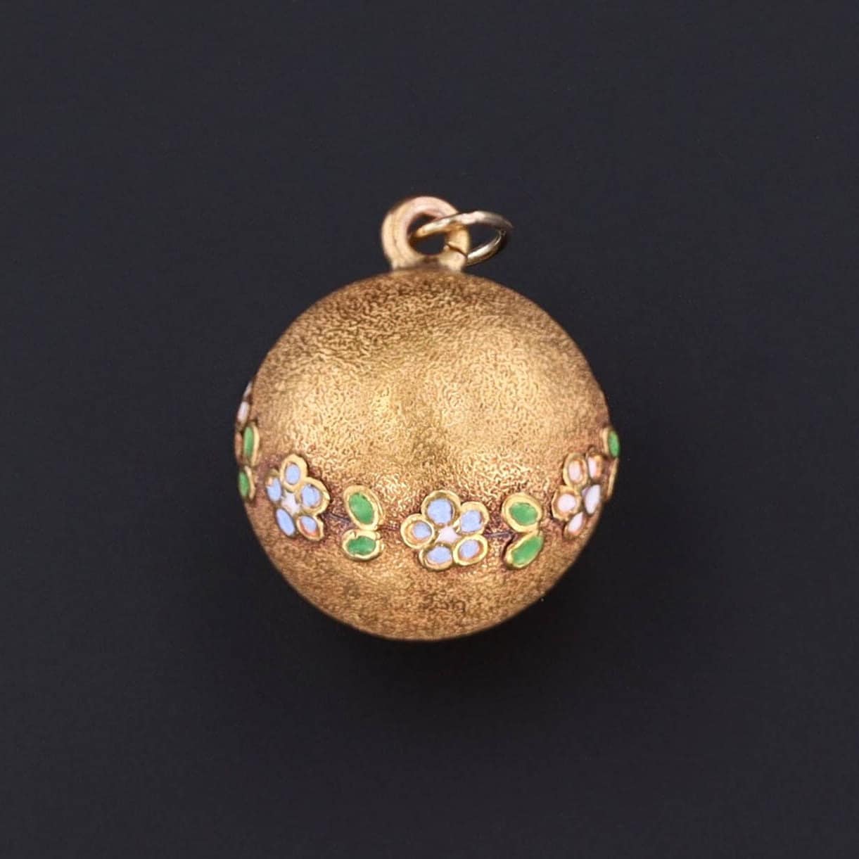 Enamel Flower Pendant | 14k Gold Pendant - Trademark Antiques
