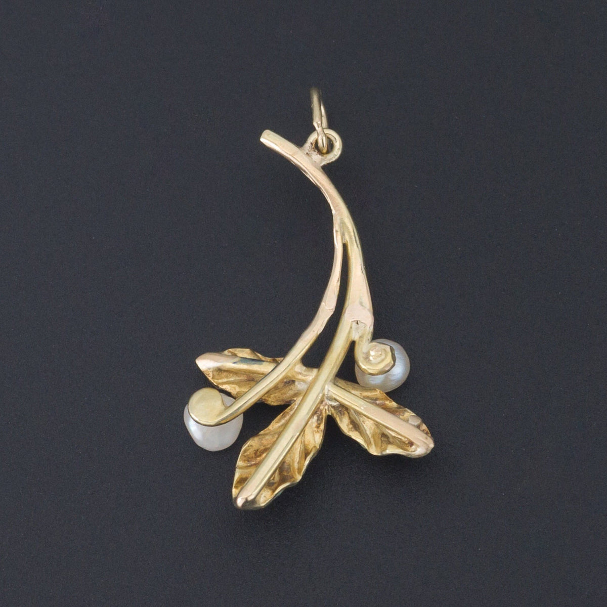 Enamel Leaf Pendant | Antique Pin Conversion - Trademark Antiques