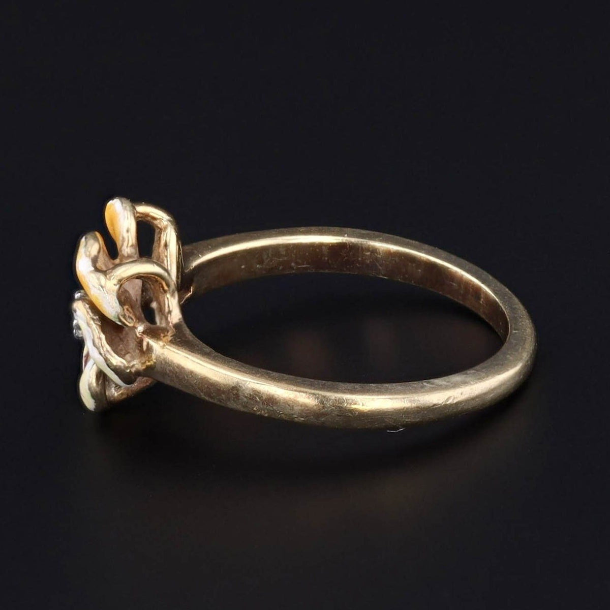 Enamel Pansy Ring by Larter &amp; Sons | Enamel Flower Ring - Trademark Antiques
