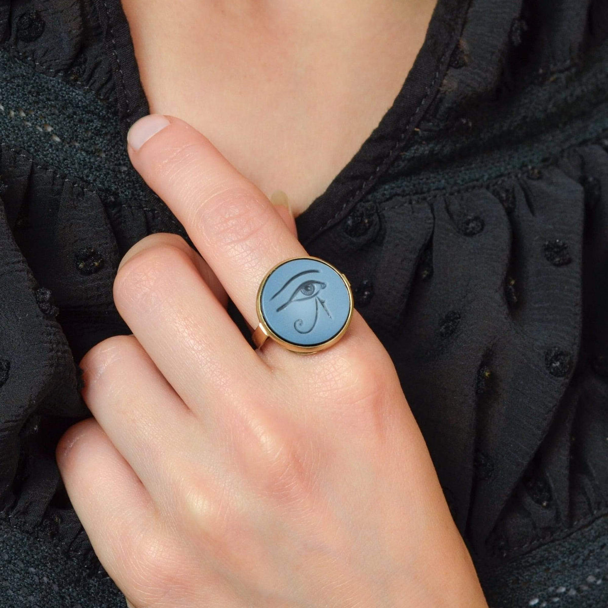 Eye of Horus Ring | Intaglio Ring - Trademark Antiques