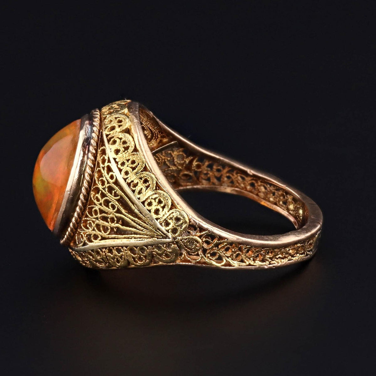 Fire Opal Ring | Vintage Ring - Trademark Antiques