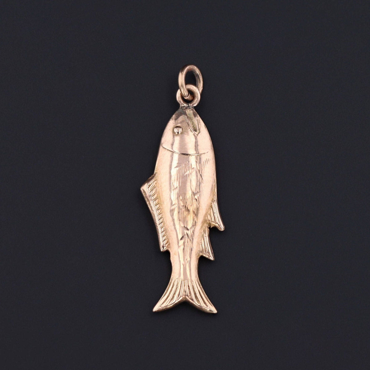 Fish Charm or Pendant | 14k Gold Fish Charm - Trademark Antiques