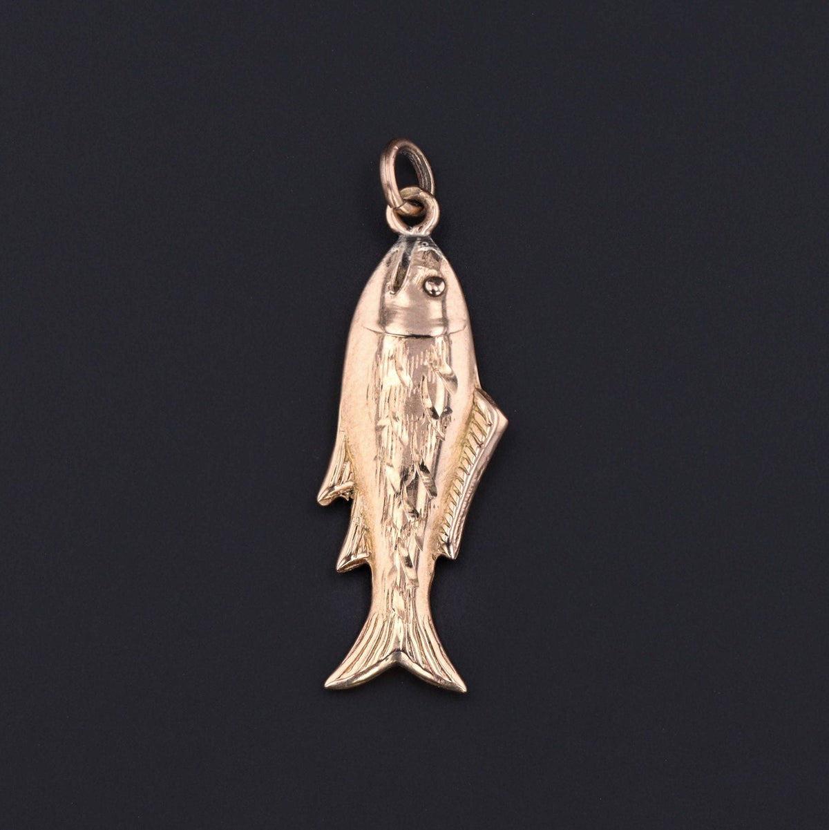 Fish Charm or Pendant | 14k Gold Fish Charm - Trademark Antiques