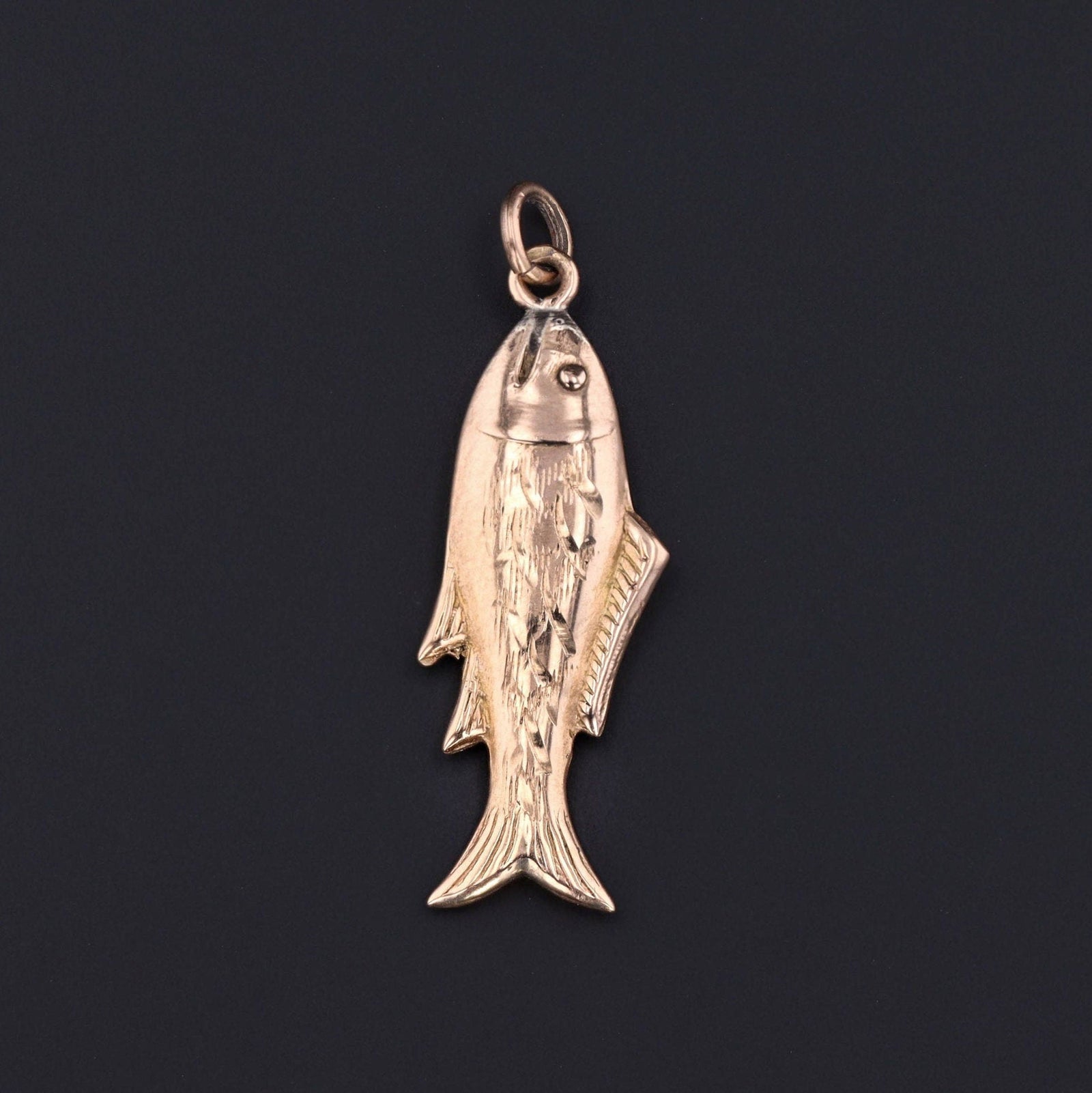 Fish Charm or Pendant | 14k Gold Fish Charm - Trademark Antiques