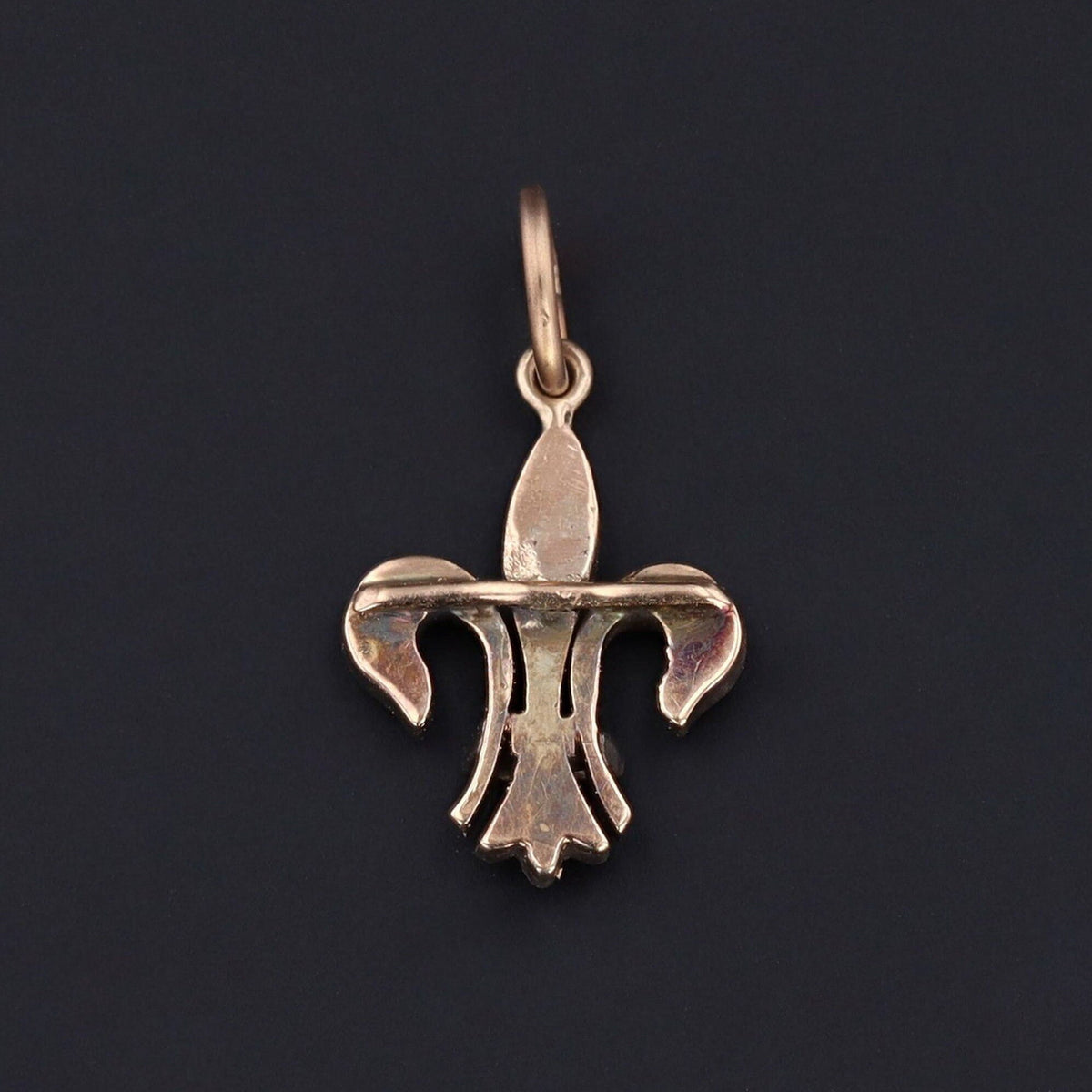 Fleur De Lis Charm | 14k Gold &amp; Silver Charm - Trademark Antiques