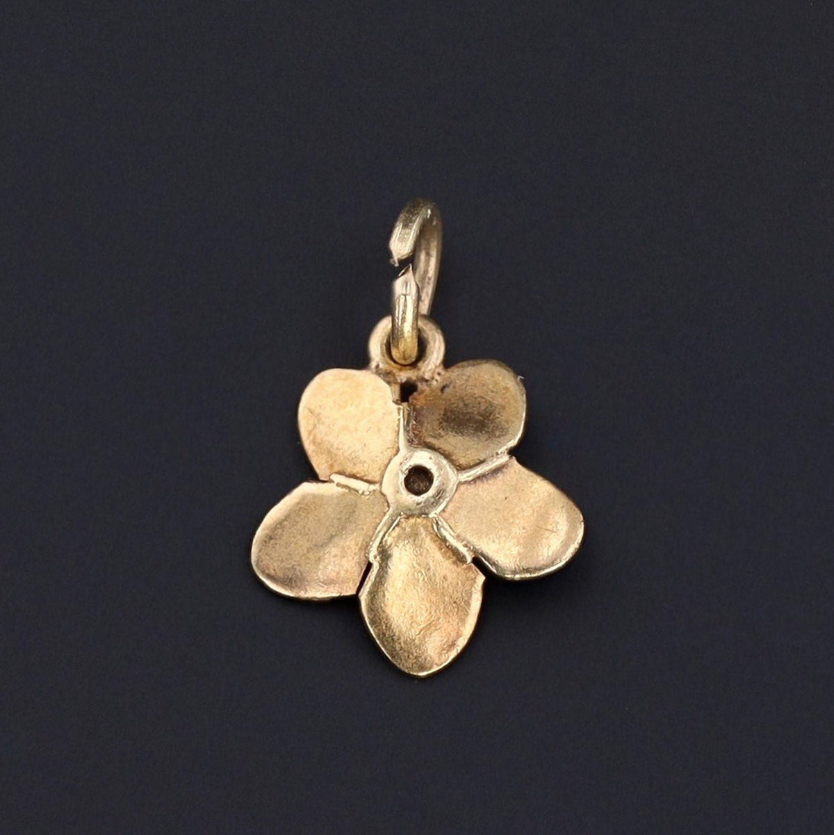 Flower Charm | 14k Gold Enamel Charm - Trademark Antiques