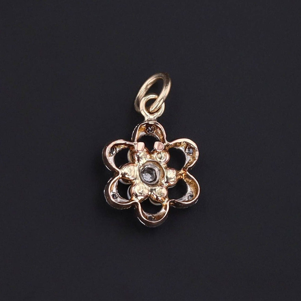 Flower Charm | Diamond Charm - Trademark Antiques