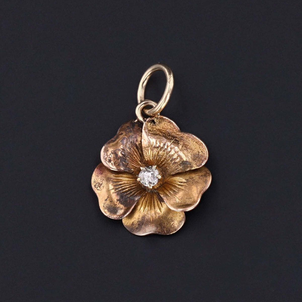 Flower Charm | Diamond Flower Charm - Trademark Antiques