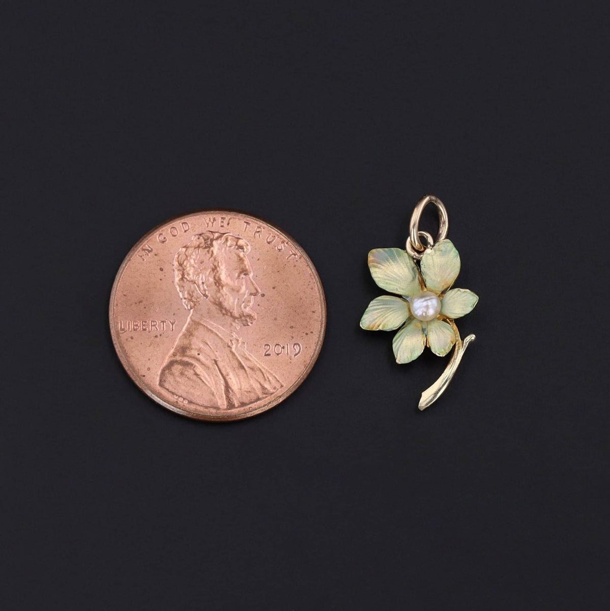 Flower Charm | Enamel Flower - Trademark Antiques