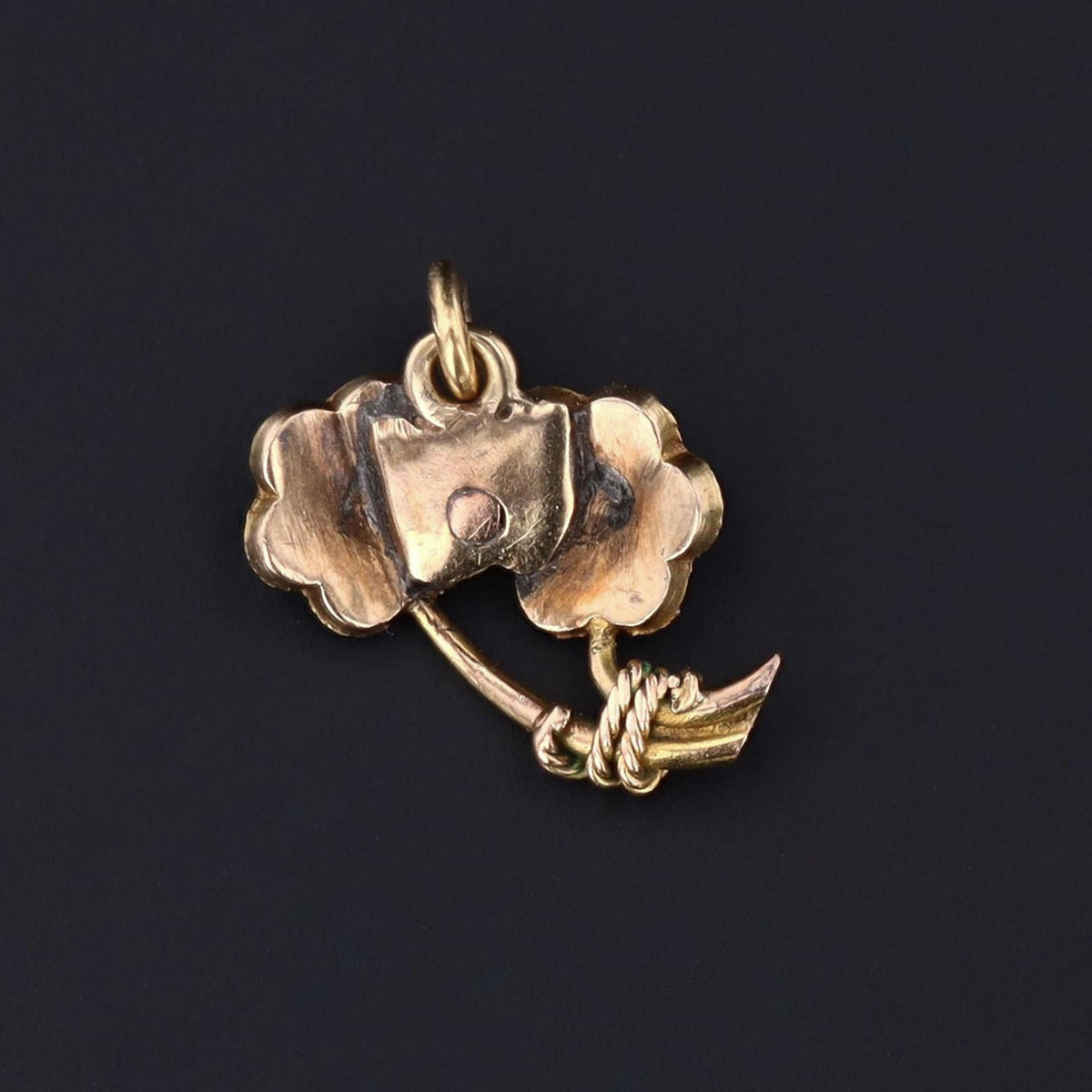 Flower Charm | Turquoise &amp; Pearl Charm - Trademark Antiques