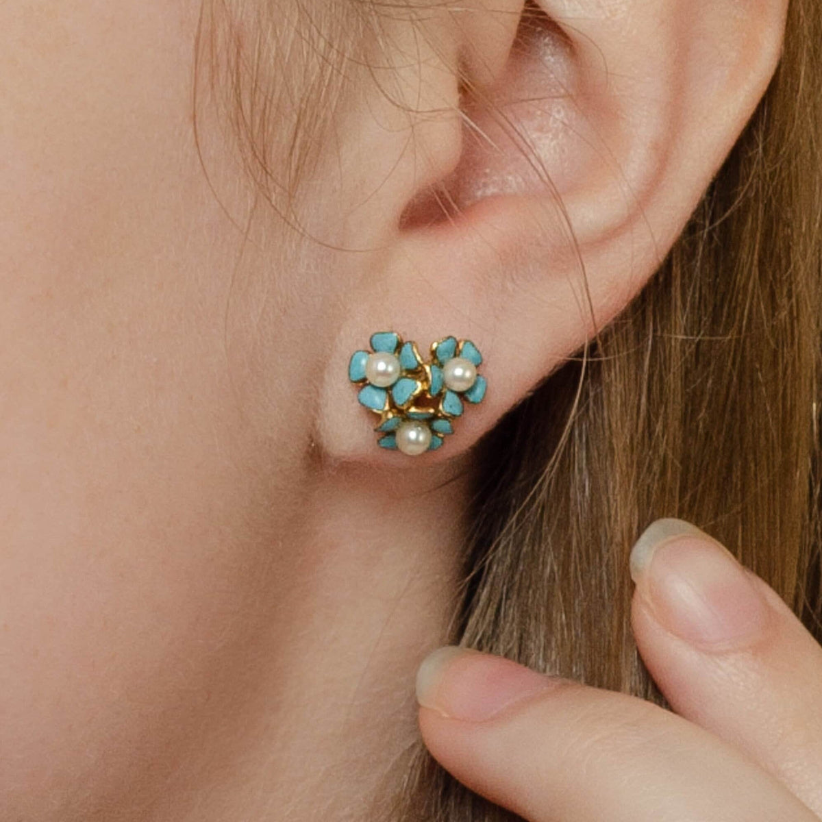 Flower Earrings | 14k Gold Earrings - Trademark Antiques